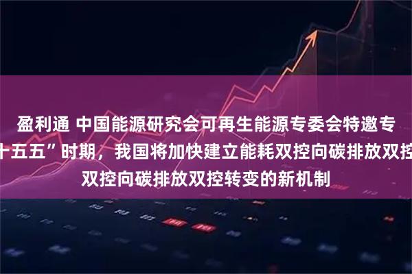 盈利通 中国能源研究会可再生能源专委会特邀专家梁志鹏：“十五五”时期，我国将加快建立能耗双控向碳排放双控转变的新机制